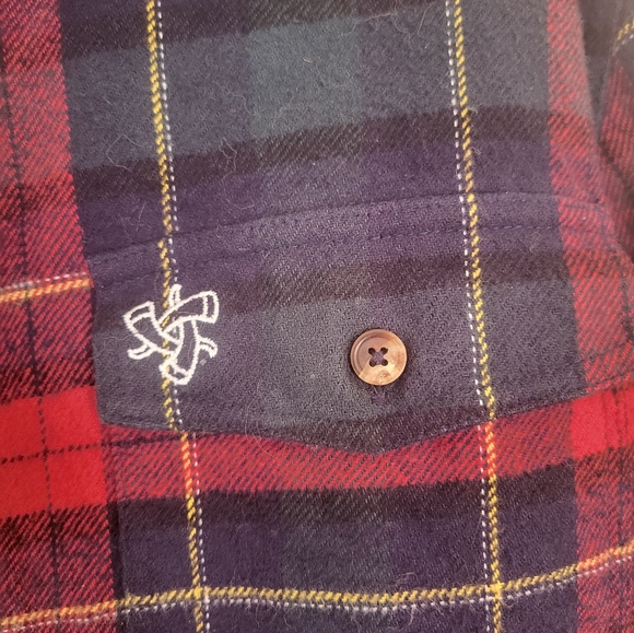 Horns of Odin red, green, blue, black, white and yellow button down jacket - Picture 3 of 8